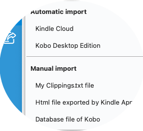 import notes from different sources