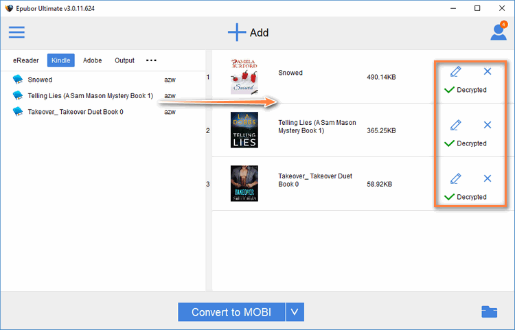 successfully remove Kindle DRM