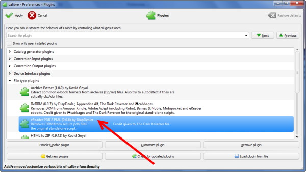 Calibre Plugin PDB DRM Removal