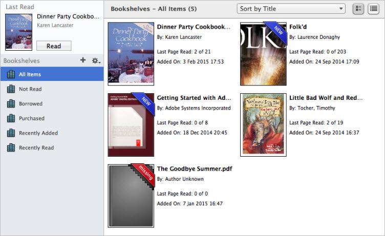 sync and download PDF and EPUB books with ADE