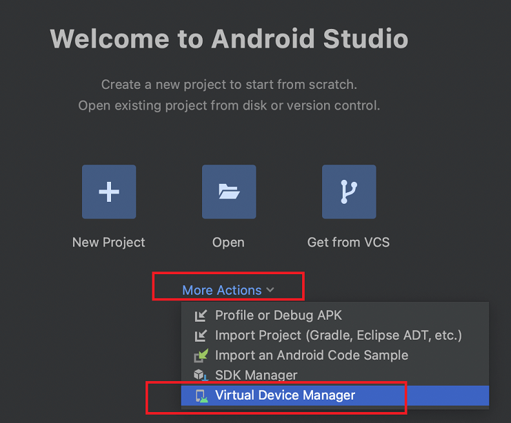 aggiungi l'emulatore Android