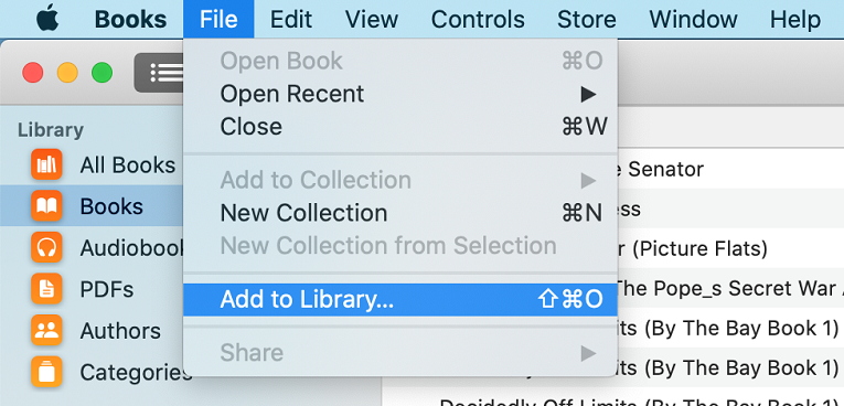 add kindle to apple books