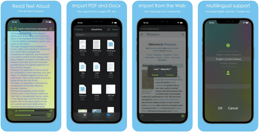 aloud text to speech reader