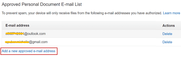 approved personal email document email list