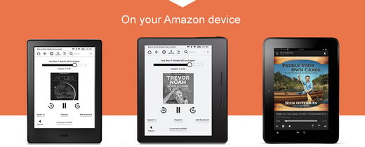listen to audible on kindle devices