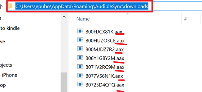 audiblesync downloads location