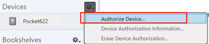 authorize pocketbook reader with ADE