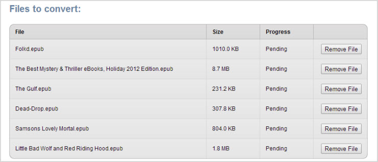 batch convert epub to mobi