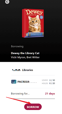 click on borrow button