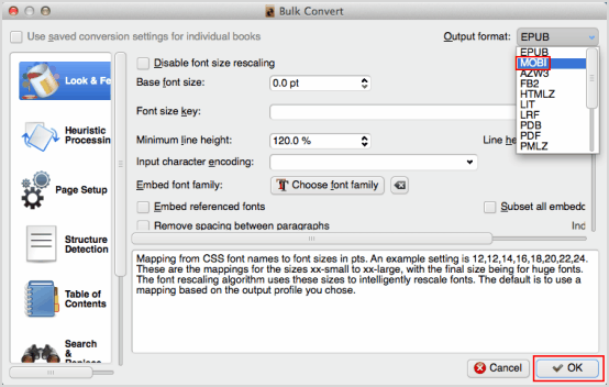 convert epub to mobi mac