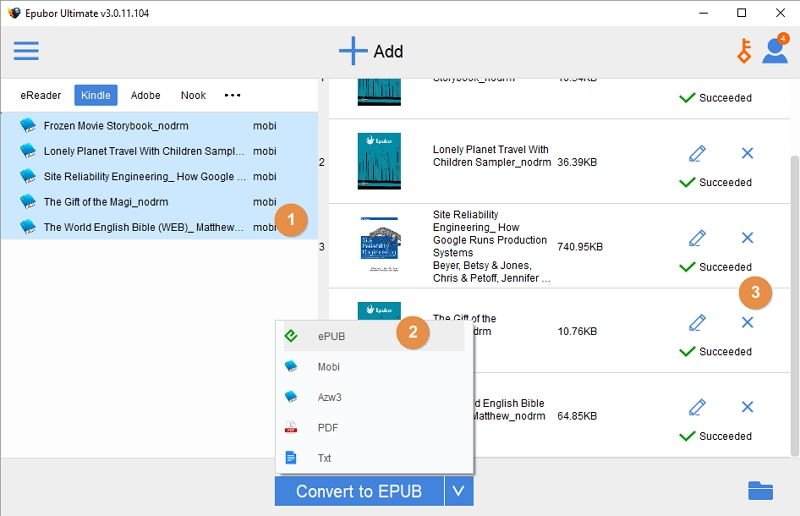 convert mobi file