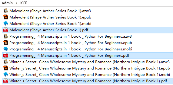 converted kindle books