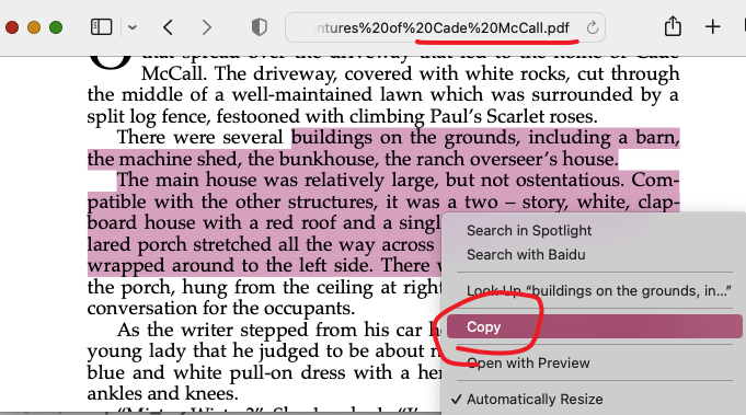 copy text from browser online