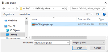dedrm plugin zip