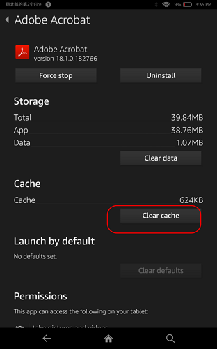 clear cache