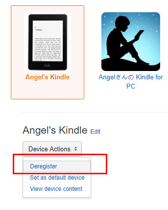 deregister kindle