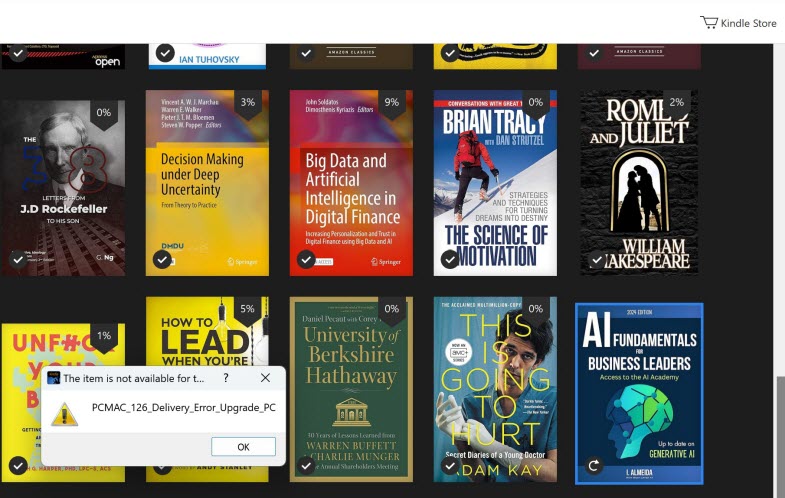 download my kindle error