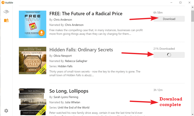 download audible books via Audiblesync