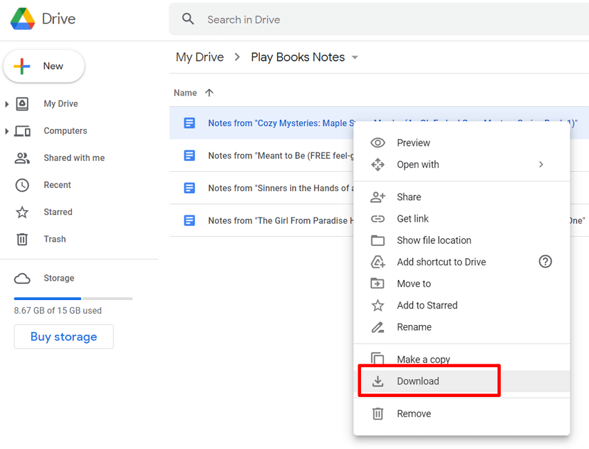 download-google play books notes to docx