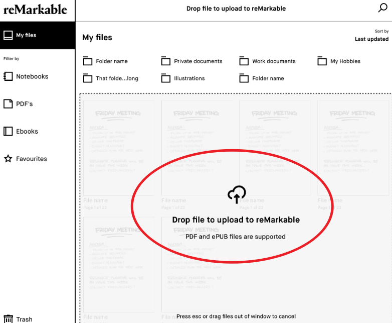 drag pdf to remarkable