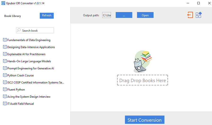epubor safari converter interface