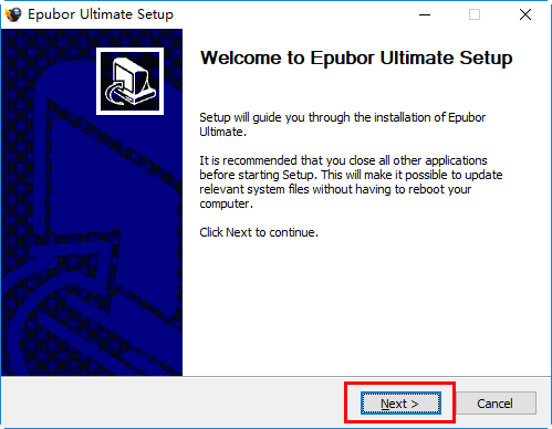 epubor ultimate Seteup bienvenido