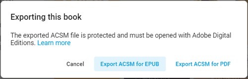 export Google acsm file
