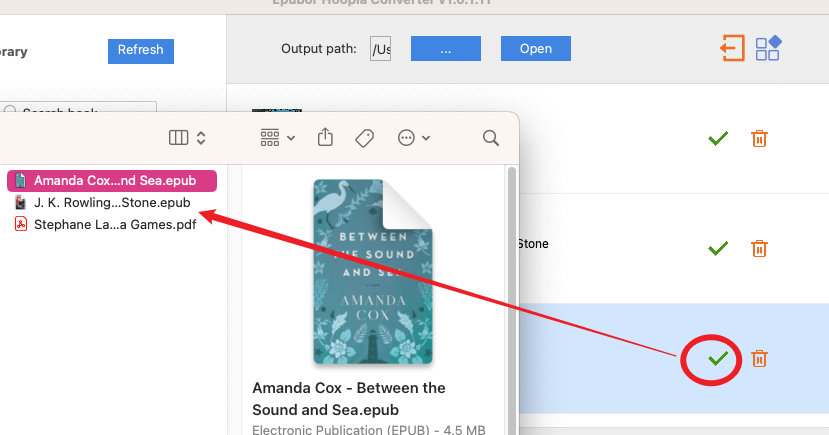 trouver hoopla converti epub pdf