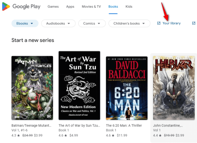 google play book library