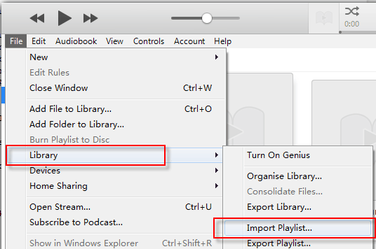 import playlist to iTunes library