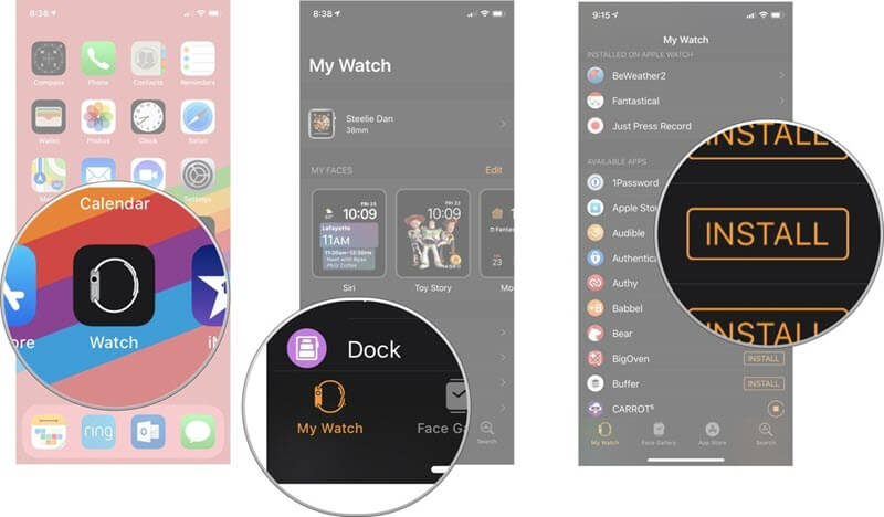 install audible to apple watch