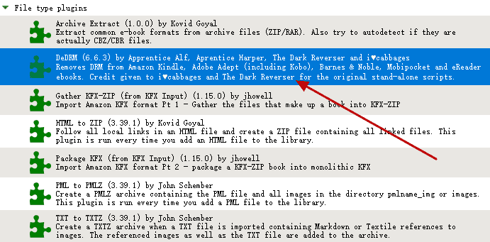 calibre DRM Removal Plugin