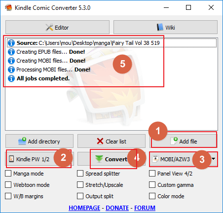 Kindle Comic Converter