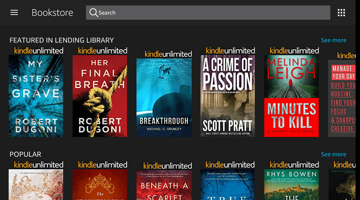 KINLDE featured lending library