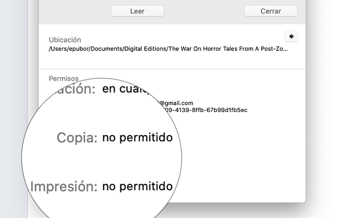 adobe drm evita la impresió