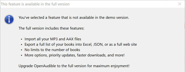 openaudible doesn't work anymore
