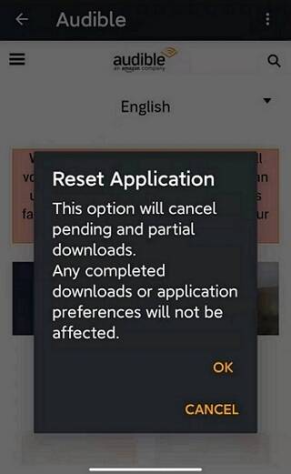 reset application