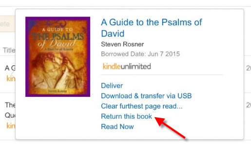 return kindle books