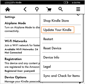 update Kindle