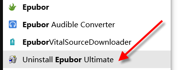 desinstalar epubor ultimate