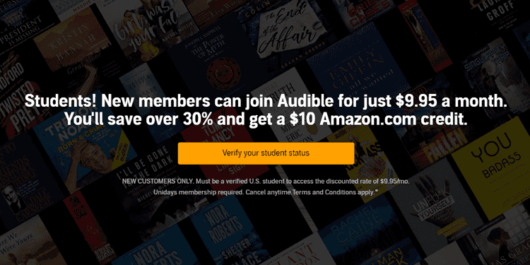 what is audible student discount
